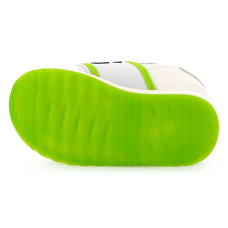 Leather and mesh trainers BOSS 
                        BOY