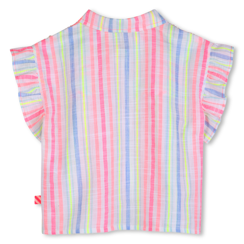 STRIPED SHIRT WITH RUFFLED SLEEVES BILLIEBLUSH 
                        GIRL