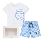 Shorts and T-shirt set KARL LAGERFELD KIDS 
                    BOY
