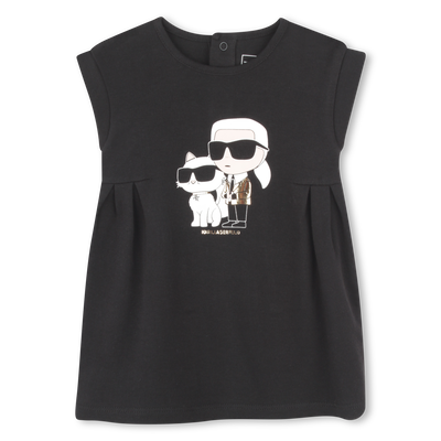 Flared dress with illustration KARL LAGERFELD KIDS GIRL