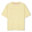 Faded cotton T-shirt, STRAW YELLOW, hi-res