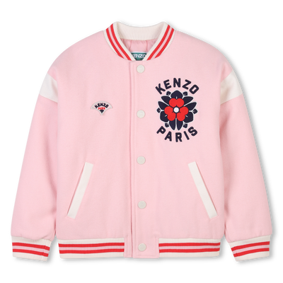 Embroidered woollen jacket KENZO KIDS GIRL
