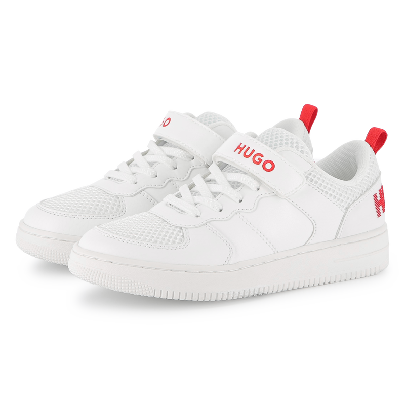 Lace-up hook-and-loop trainers HUGO 
                        BOY