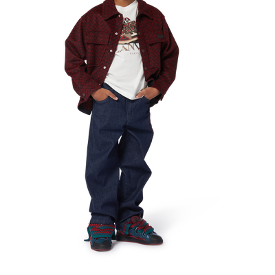 Printed fleece shirt jacket LANVIN BOY