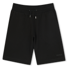 Fleece Bermuda running shorts, BLACK, hi-res