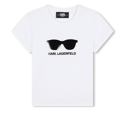 T-shirt with sunglass print KARL LAGERFELD KIDS GIRL