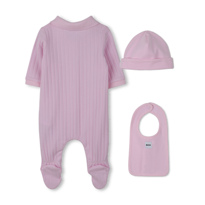 PAJAMA SET + BIB + BEANIE BOSS GIRL