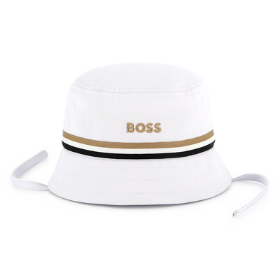 Embroidered sun hat with ties BOSS BOY