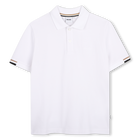 Short sleeve polo, WHITE, hi-res