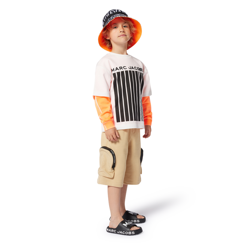 Cotton fleece Bermuda shorts MARC JACOBS 
                        BOY