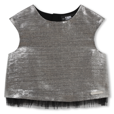 Sleeveless zip-up top KARL LAGERFELD KIDS GIRL