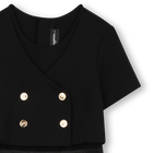 Bi-material ceremonial dress KARL LAGERFELD KIDS 
                    GIRL