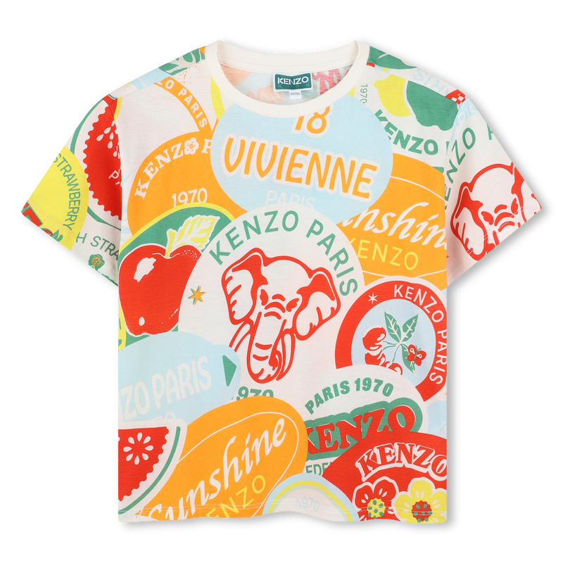 Short-sleeved cotton T-shirt KENZO KIDS 
                        BOY