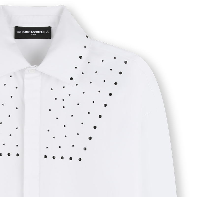 LONG SLEEVE SHIRT DRESS KARL LAGERFELD KIDS 
                        GIRL