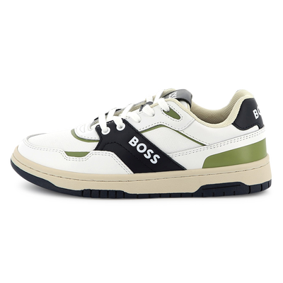 Dual-fabric lace-up trainers BOSS BOY