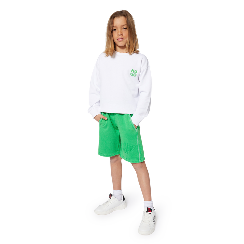 Long fleece running shorts HUGO 
                        BOY