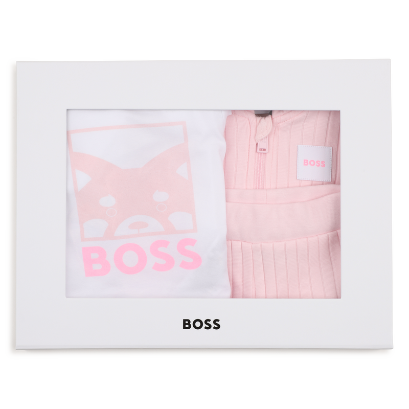 CARDIGAN + TROUSERS + T-SHIRT SET BOSS 
                        GIRL