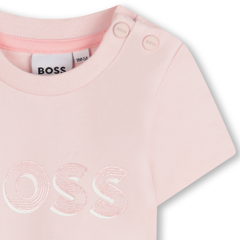 T-shirt with shiny print BOSS 
                        GIRL