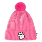 Knitted hat with pompom KARL LAGERFELD KIDS 
                    GIRL