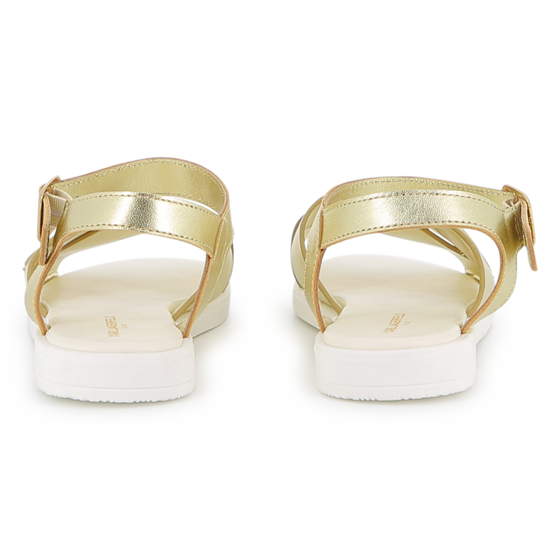 COWHIDE LEATHER SANDALS KARL LAGERFELD KIDS 
                        GIRL