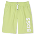 Peach-skin swimming trunks, LIME, hi-res