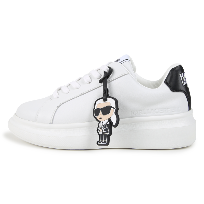 Leather lace-up trainers KARL LAGERFELD KIDS 
                        BOY