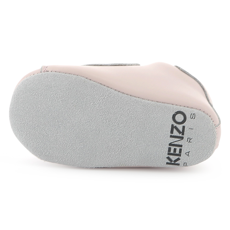 Leather hook-and-loop slippers KENZO KIDS 
                        UNISEX