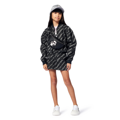 Adjustable cap with badge KARL LAGERFELD KIDS GIRL