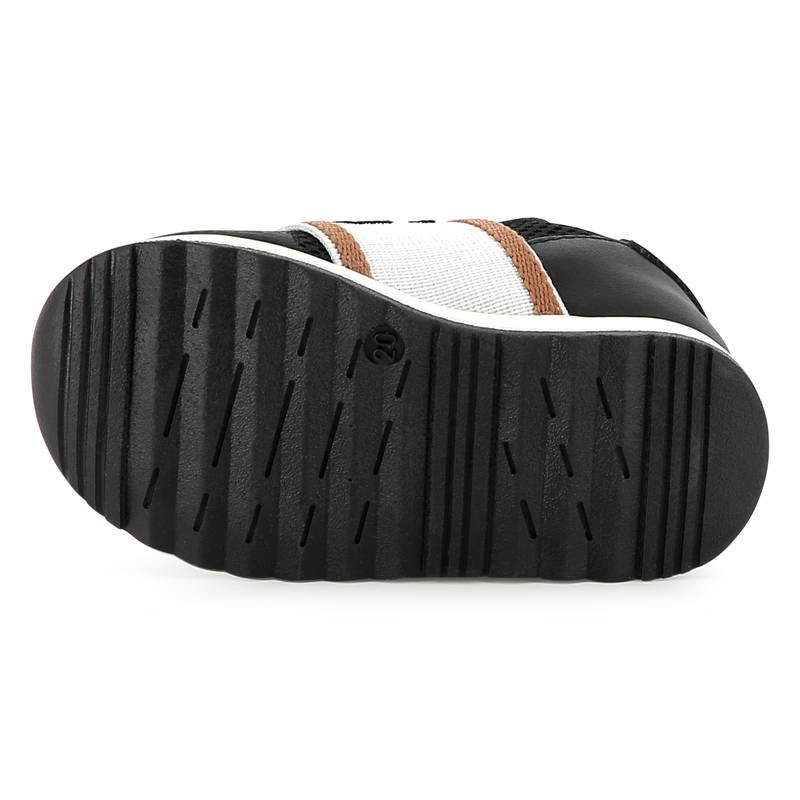 Leather and mesh trainers BOSS 
                        BOY