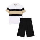 Polo + bermuda set, BLACK, hi-res