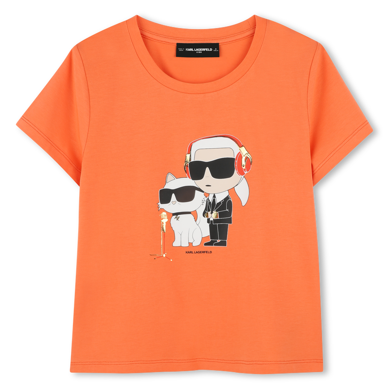 T-shirt with print KARL LAGERFELD KIDS 
                        GIRL