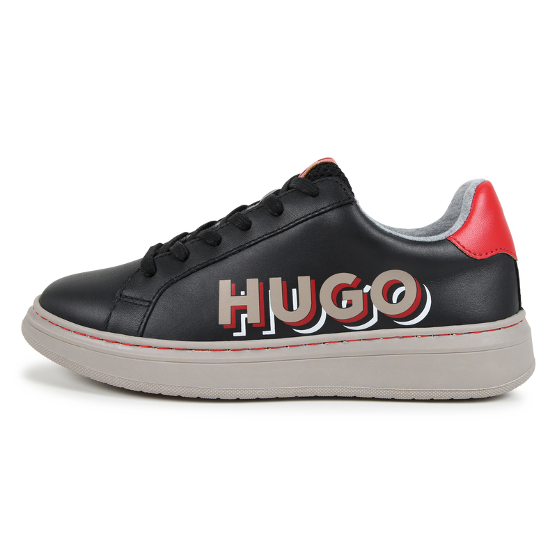 Lace-up leather trainers HUGO 
                        BOY