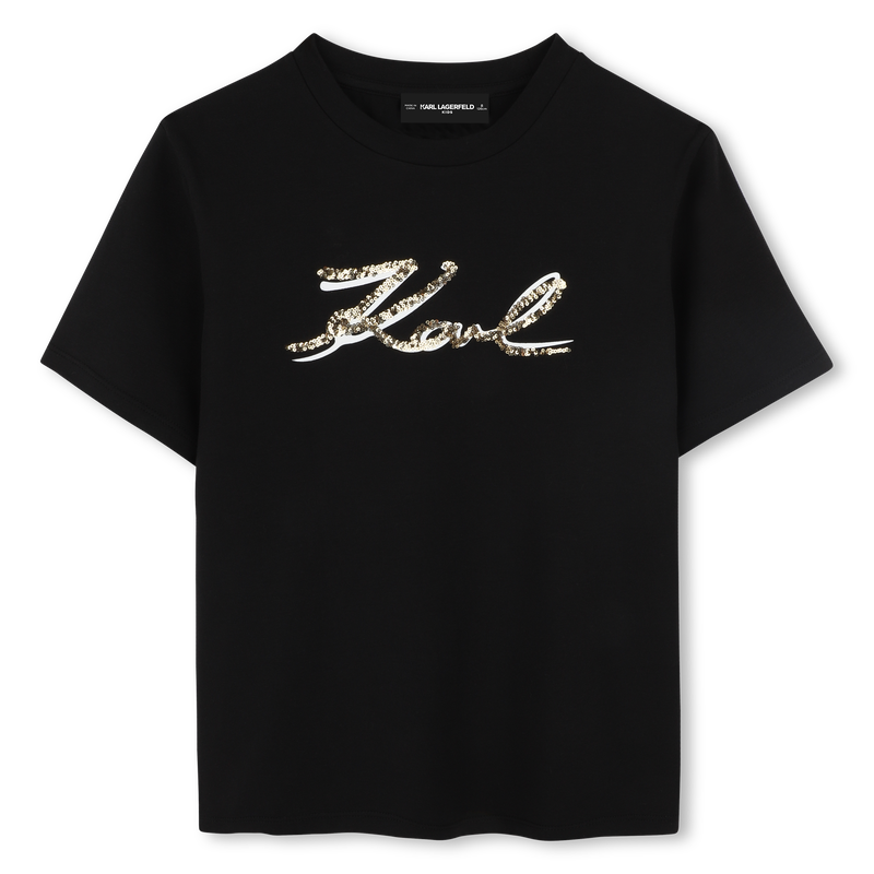 T-shirt with sequins KARL LAGERFELD KIDS 
                        GIRL