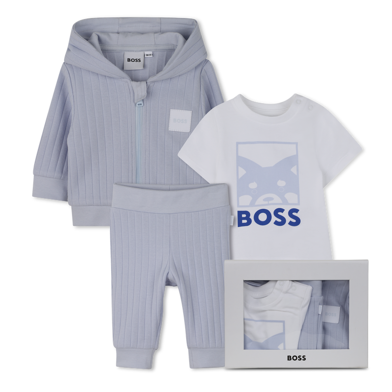 Cardigan + trousers + t-shirt set BOSS 
                        BOY