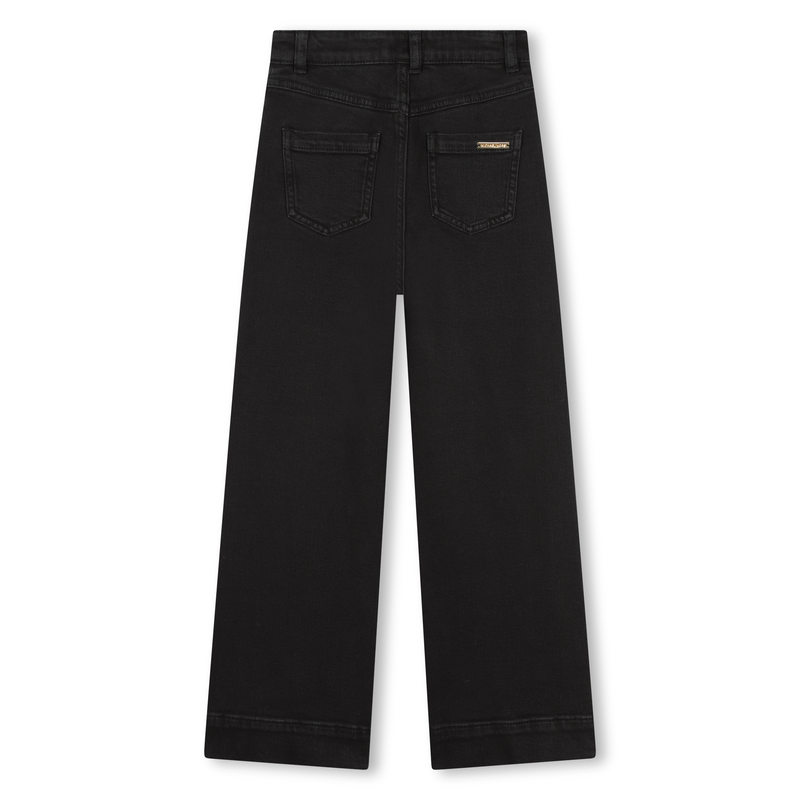 Wide-leg jeans with eyelets MICHAEL KORS 
                        GIRL