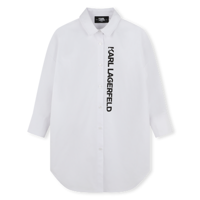 Poplin shirt dress KARL LAGERFELD KIDS GIRL