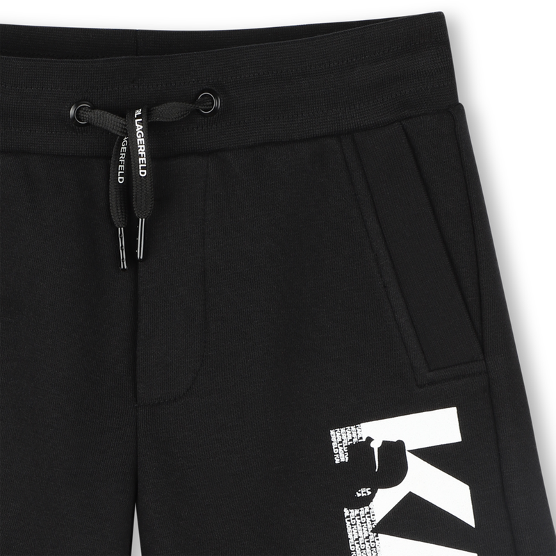 Elasticated cotton Bermudas KARL LAGERFELD KIDS 
                        BOY