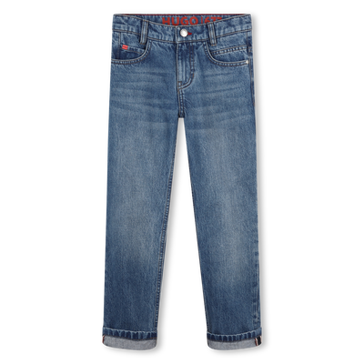 Straight cotton jeans HUGO BOY