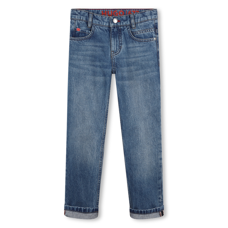 Straight cotton jeans HUGO 
                        BOY