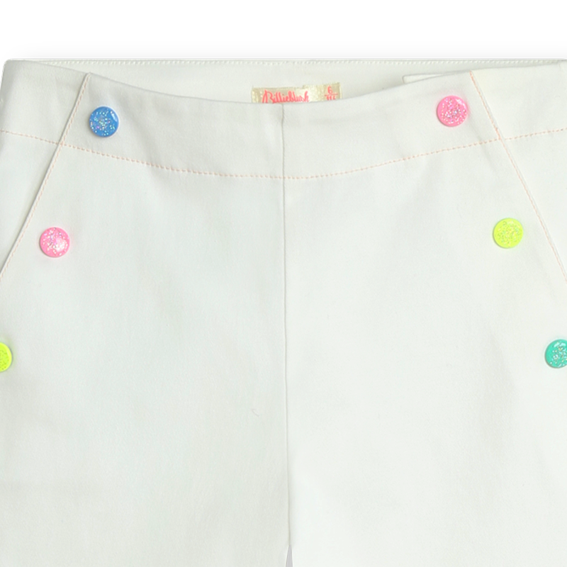 Wide-leg twill trousers