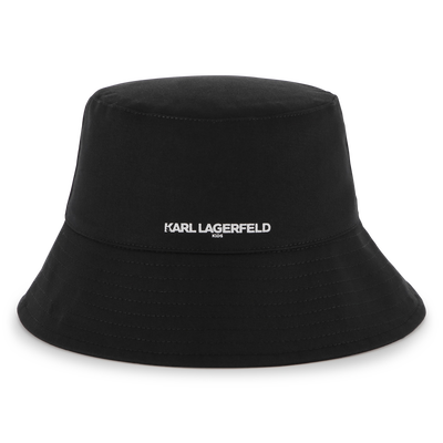 Wide-brimmed cotton bucket hat KARL LAGERFELD KIDS GIRL