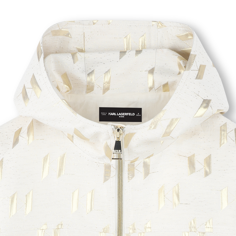 Cardigan with golden details KARL LAGERFELD KIDS 
                        GIRL