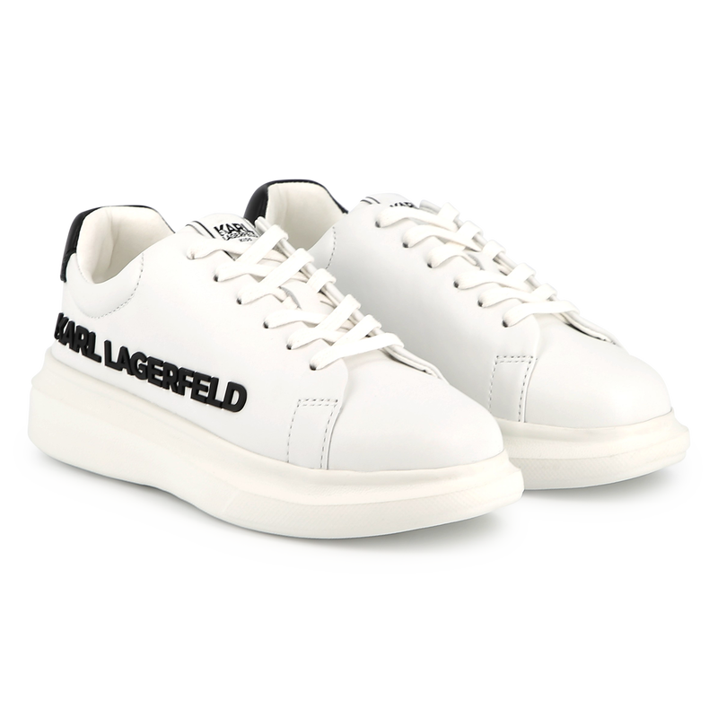 Lace-up leather trainers KARL LAGERFELD KIDS 
                        UNISEX