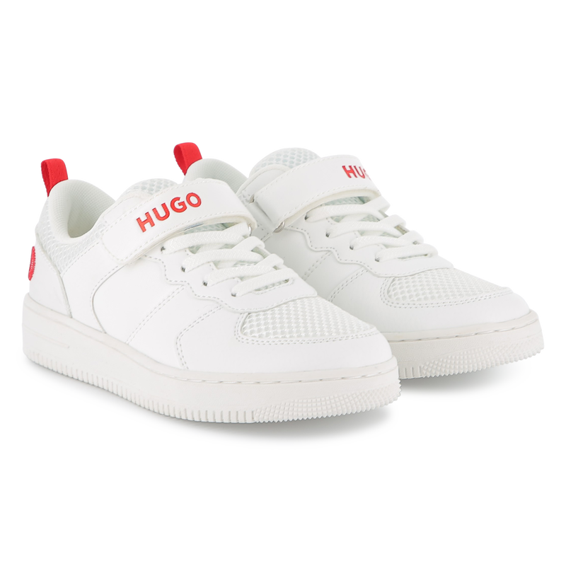 Lace-up hook-and-loop trainers HUGO 
                    BOY