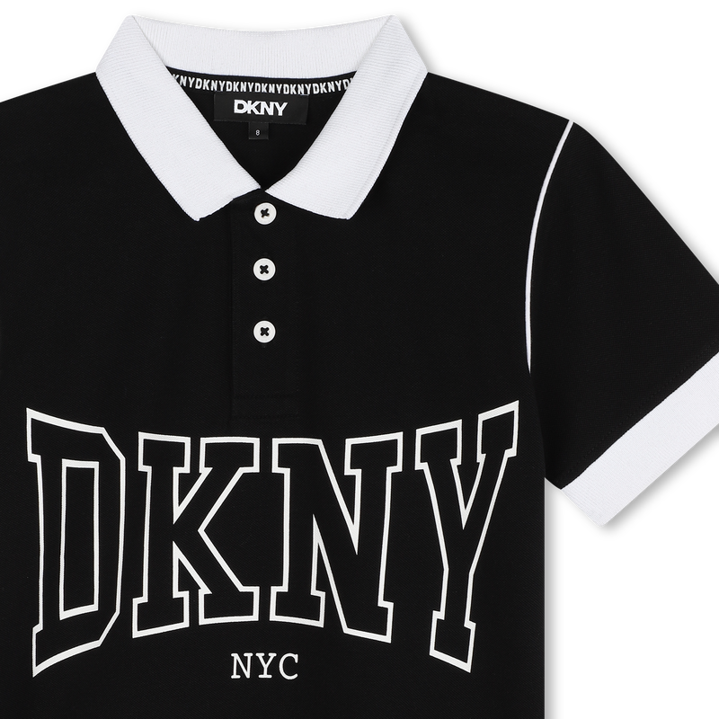 Two-tone buttoned polo shirt DKNY 
                        BOY