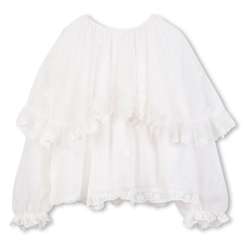 Blouse with ruffles and embroidery CHLOE 
                        GIRL