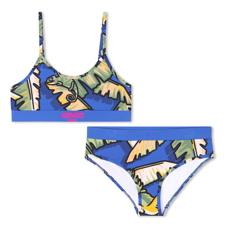 Palm-print two-piece swimsuit KENZO KIDS 
                        GIRL