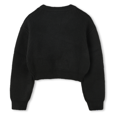 Short jumper with studded logo HUGO GIRL