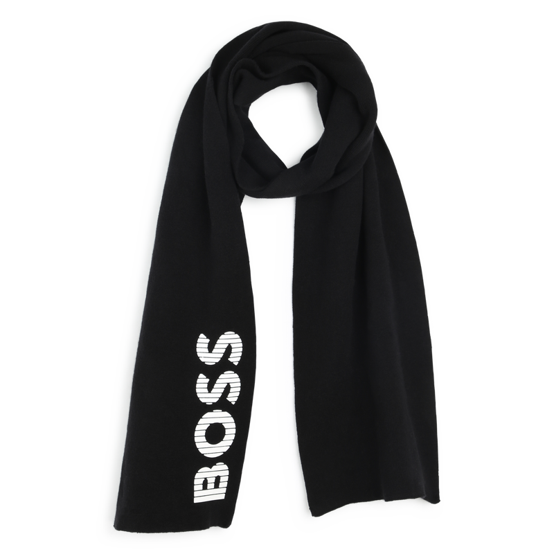 Knitted cotton scarf BOSS 
                        BOY