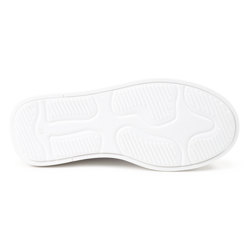 Lace-up leather trainers